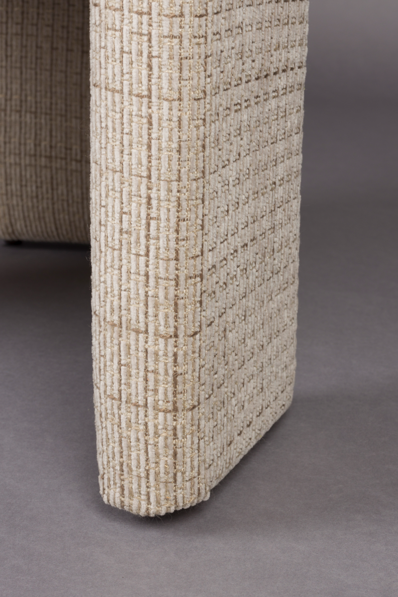 Beige Woven Design Dining Chair | Dutchbone Medina | Woodfurniture.com