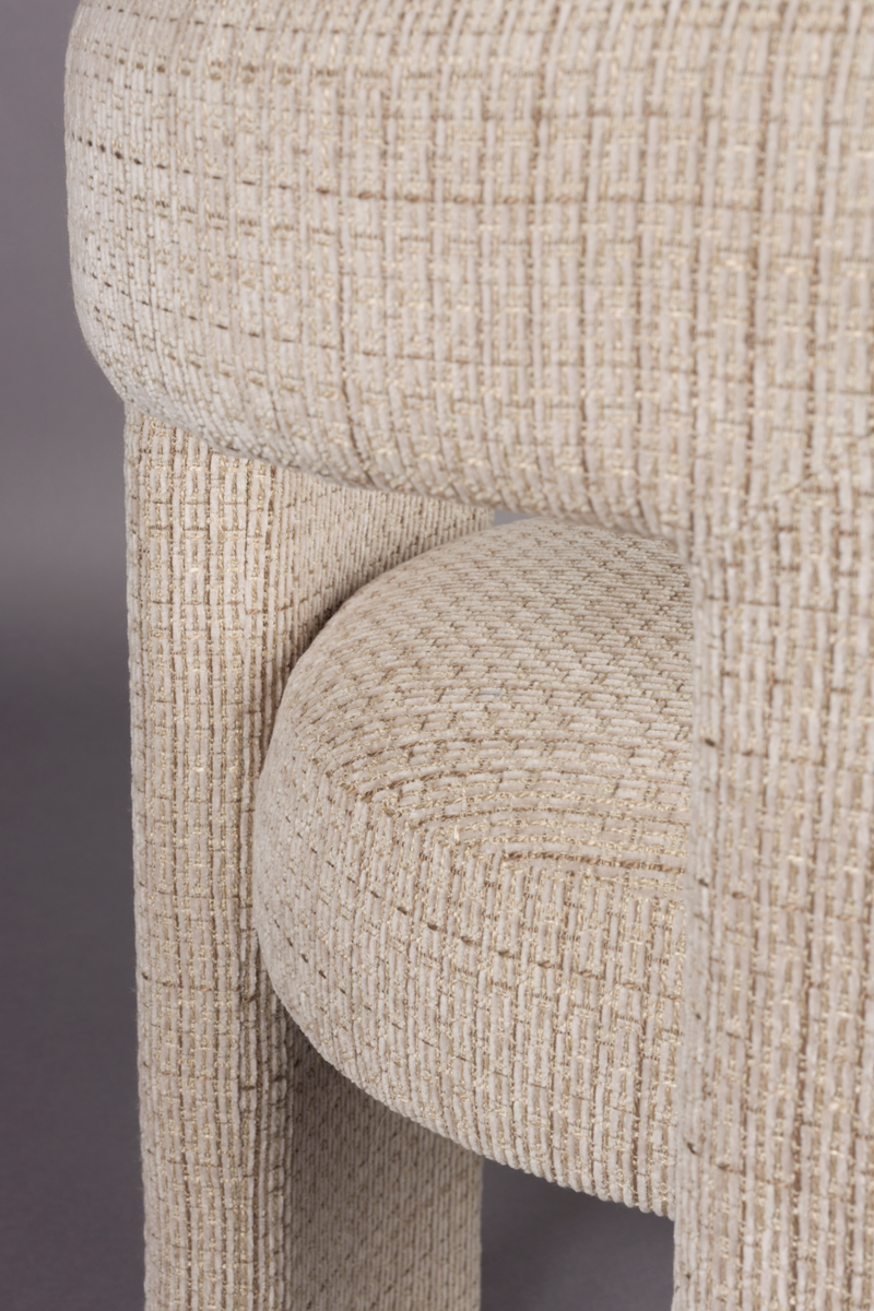 Beige Woven Design Dining Chair | Dutchbone Medina | Woodfurniture.com