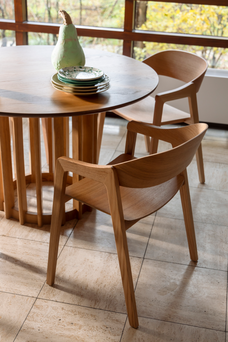 Natural Wooden Dining Chairs (2) | Dutchbone Westlake | Woodfurniture.com