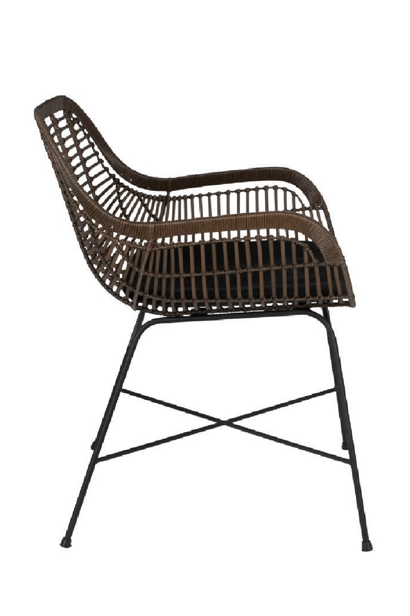 Black Rattan Outdoor Armchairs (2) | Dutchbone Cantik | Woodfurniture.com