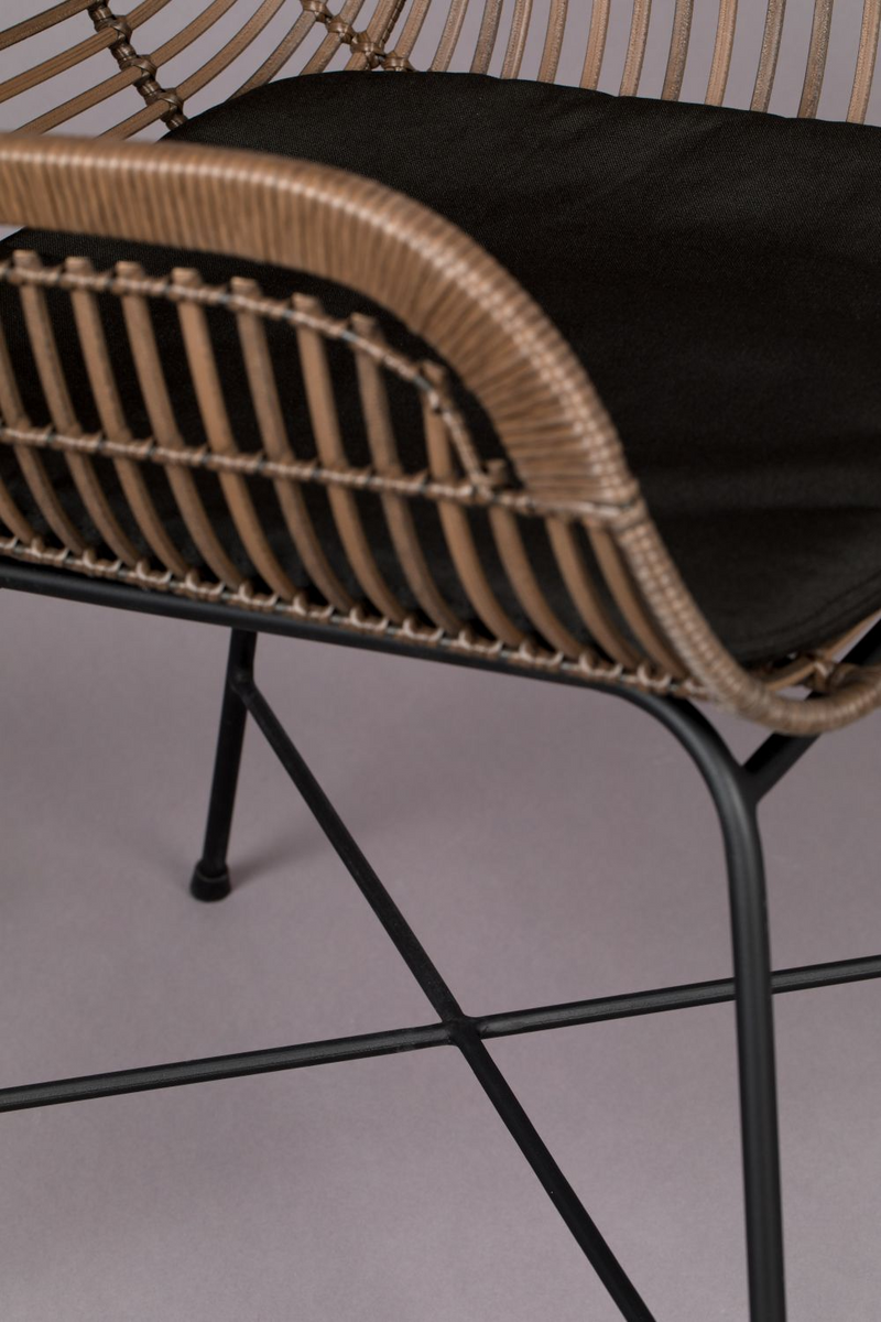 Black Rattan Outdoor Armchairs (2) | Dutchbone Cantik | Woodfurniture.com