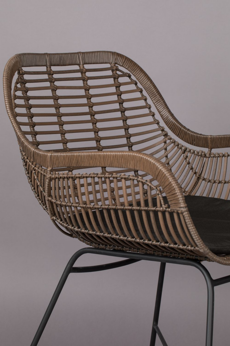 Black Rattan Outdoor Armchairs (2) | Dutchbone Cantik | Woodfurniture.com