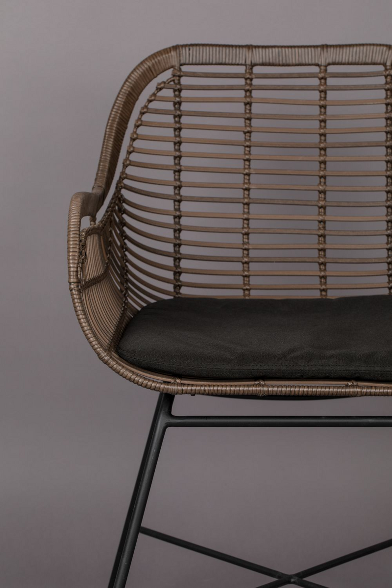 Black Rattan Outdoor Armchairs (2) | Dutchbone Cantik | Woodfurniture.com