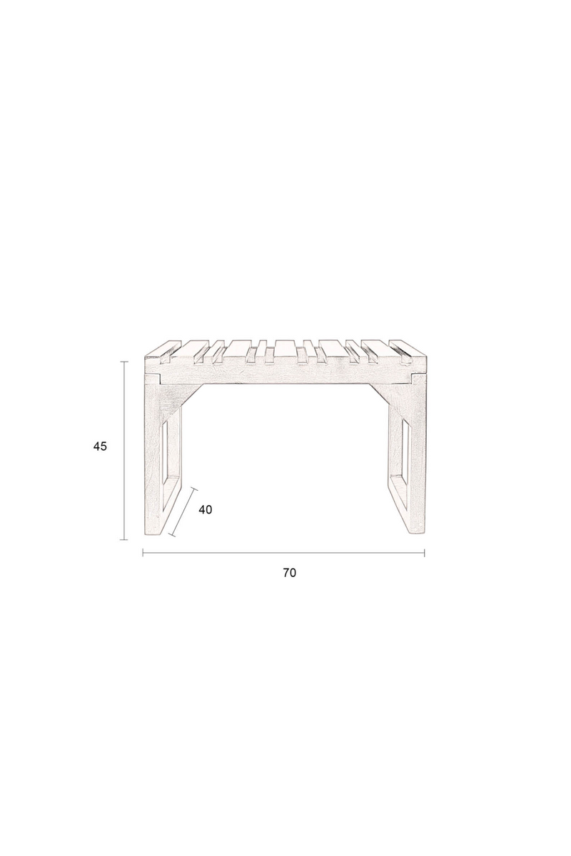 Mango Wood Slatted Bench | Dutchbone Jakub | Woodfurniture.com