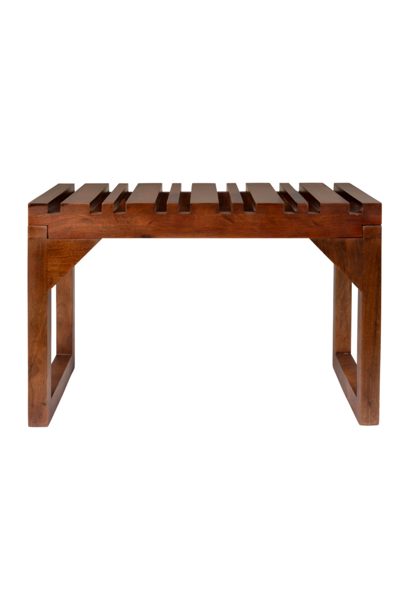 Mango Wood Slatted Bench | Dutchbone Jakub | Woodfurniture.com