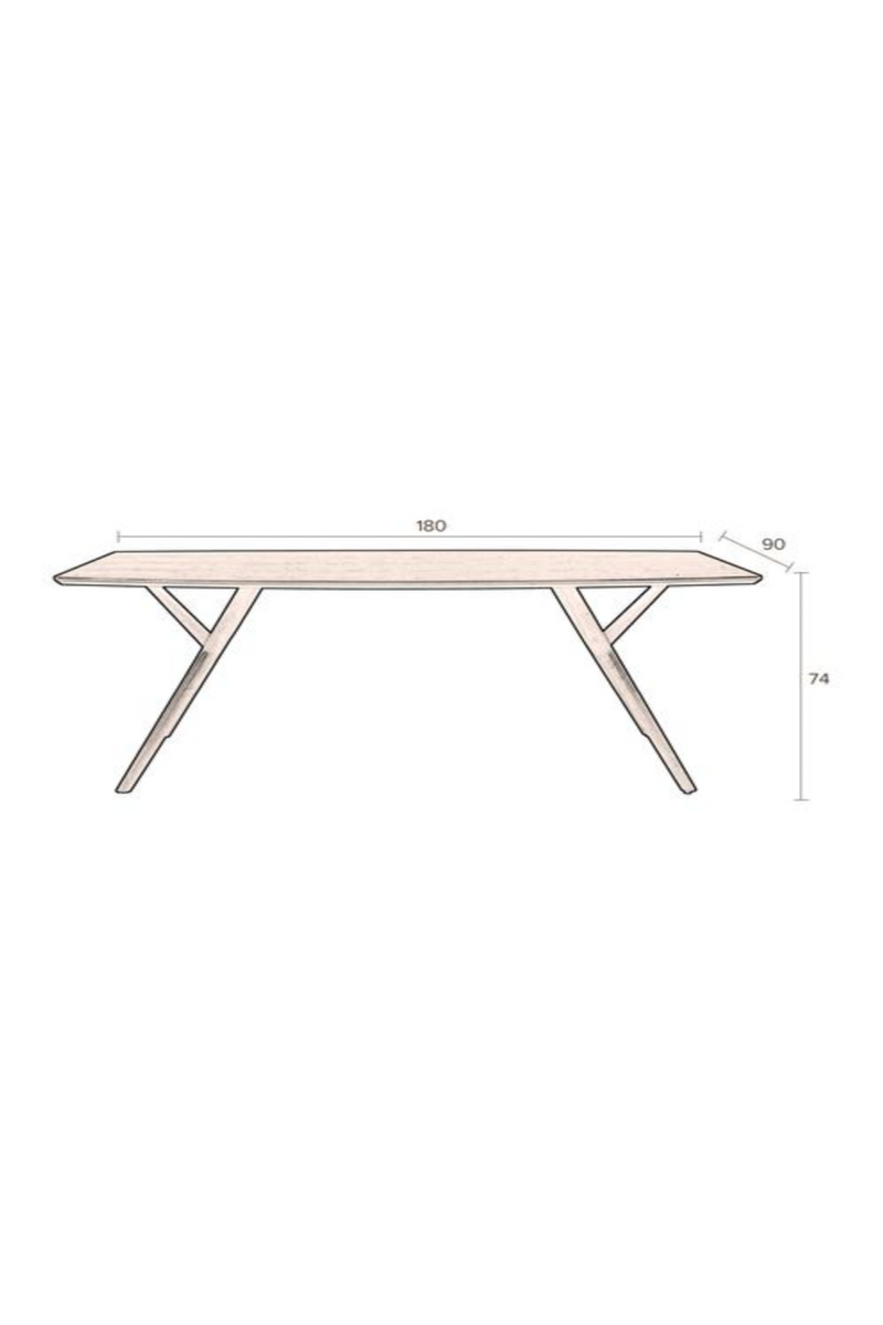 Walnut Dining Table | Dutchbone Malaya | Woodfurniture.com