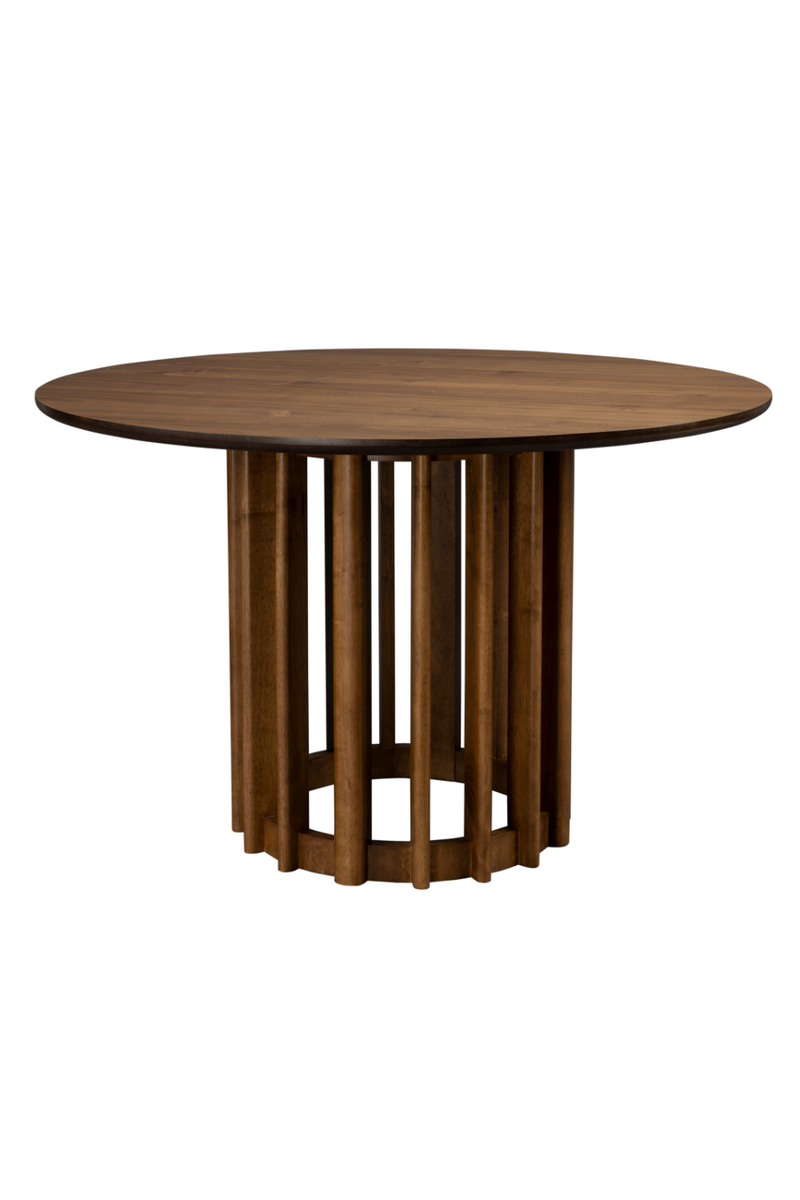 Round Oak Modern Dining Table | Dutchbone Barlet | Woodfurniture.com