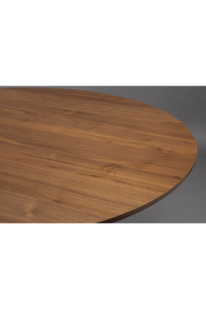 Round Oak Modern Dining Table | Dutchbone Barlet | Woodfurniture.com