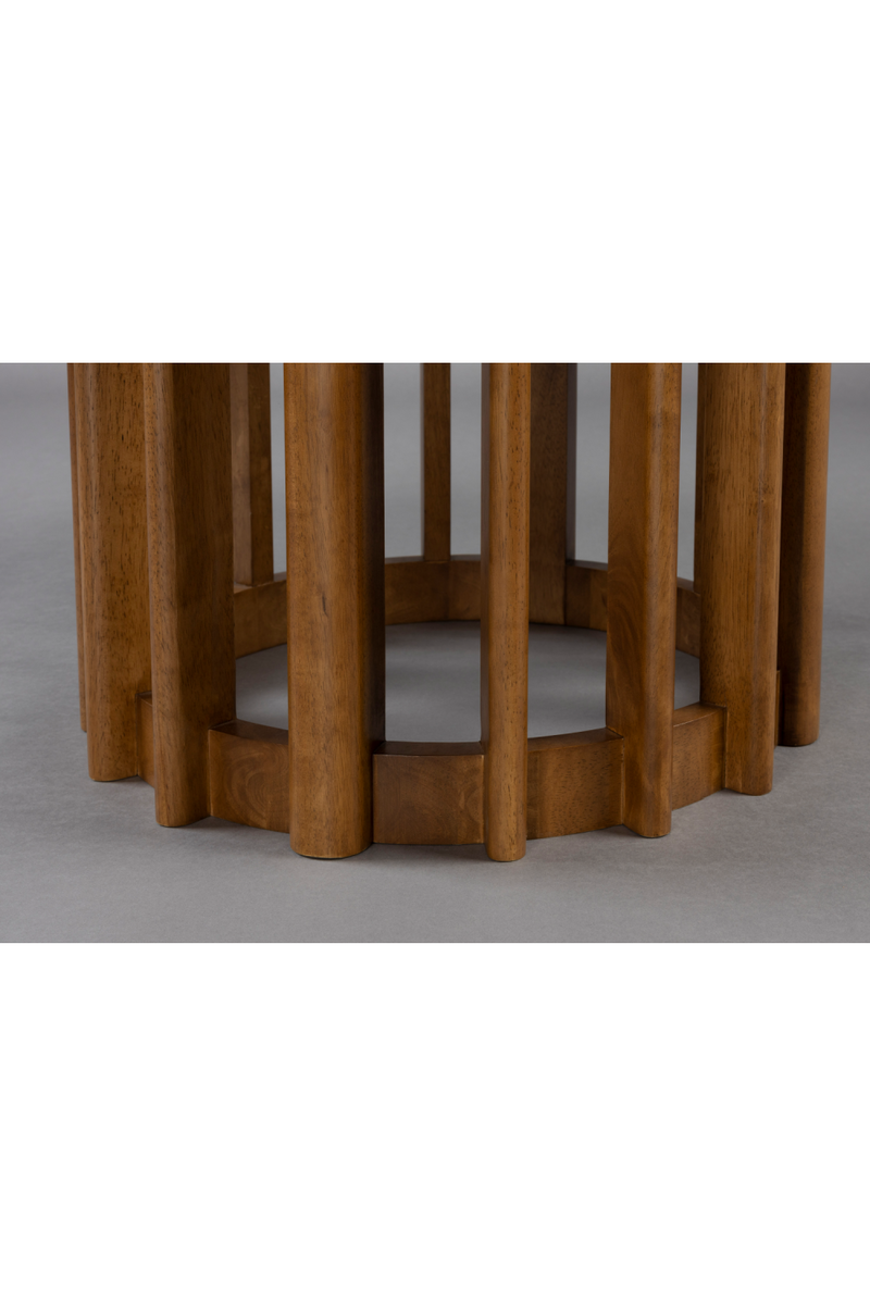 Round Oak Modern Dining Table | Dutchbone Barlet | Woodfurniture.com