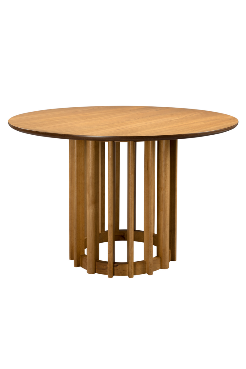 Round Oak Modern Dining Table | Dutchbone Barlet | Woodfurniture.com