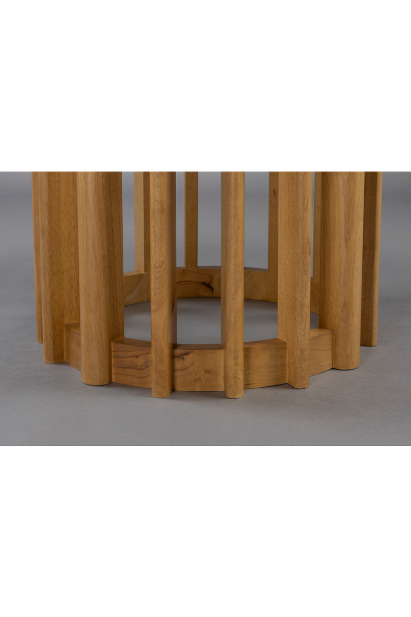 Round Oak Modern Dining Table | Dutchbone Barlet | Woodfurniture.com