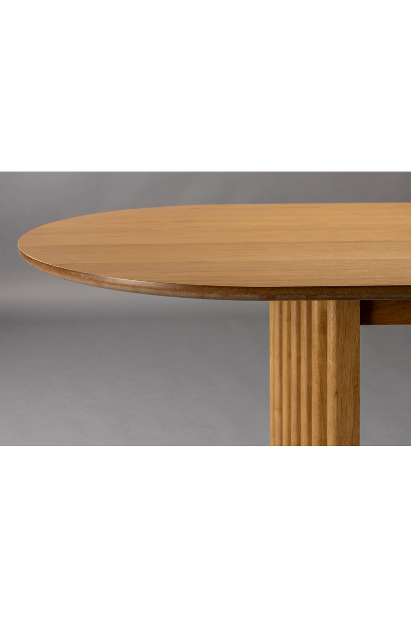 Oval Oak Adjustable Dining Table | Dutchbone Barlet | Woodfurniture.com