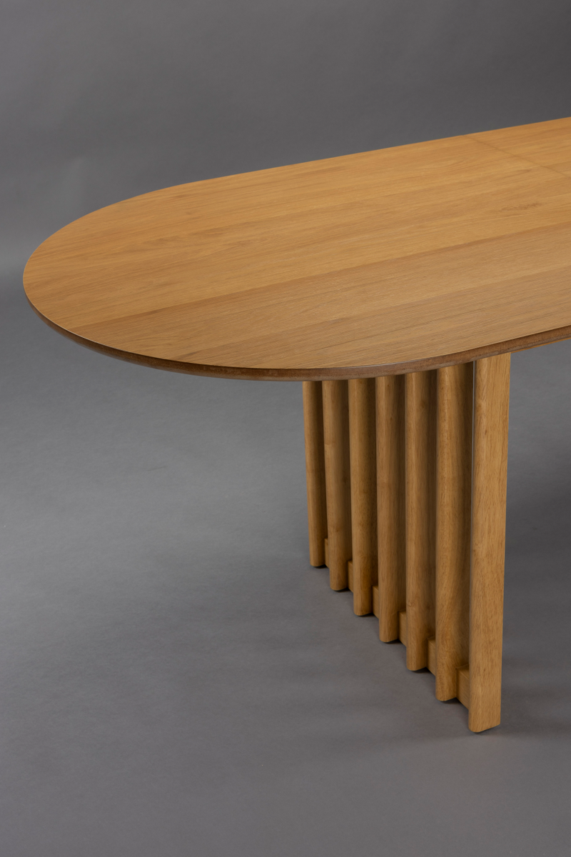 Oval Oak Adjustable Dining Table | Dutchbone Barlet | Woodfurniture.com