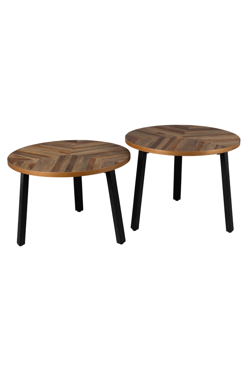 Teak Wooden Coffee Table Set | Dutchbone Mundu | Woodfurniture.com