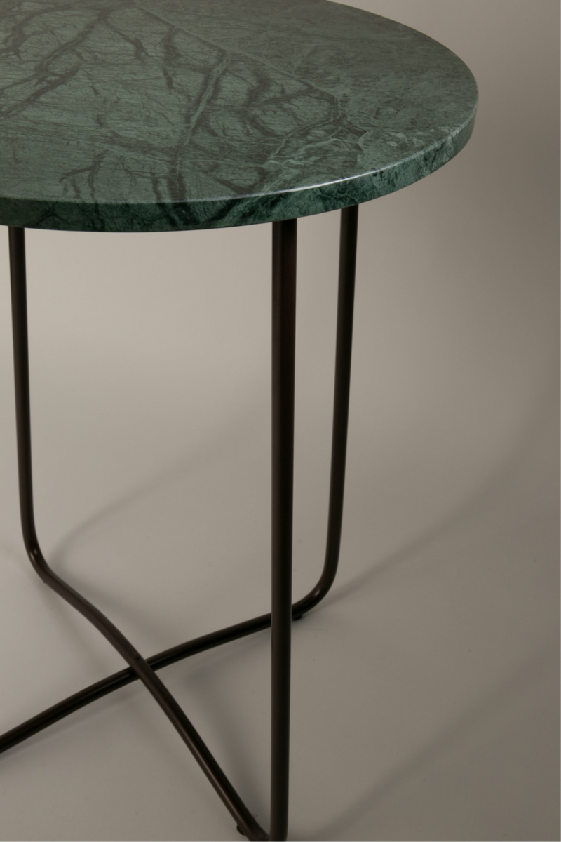 Green Round Marble End Table | Dutchbone Emerald | Woodfurniture.com