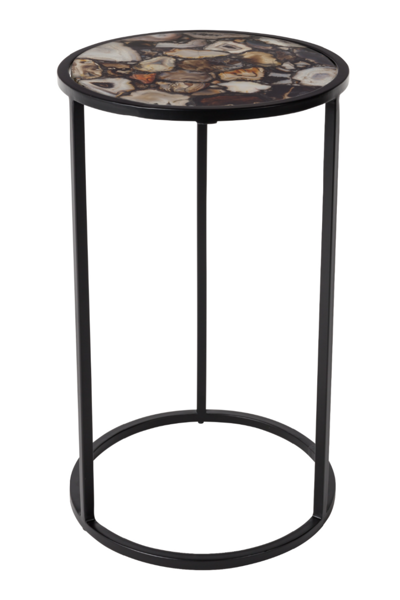 Stone Round End Table | Dutchbone Agate | Woodfurniture.com