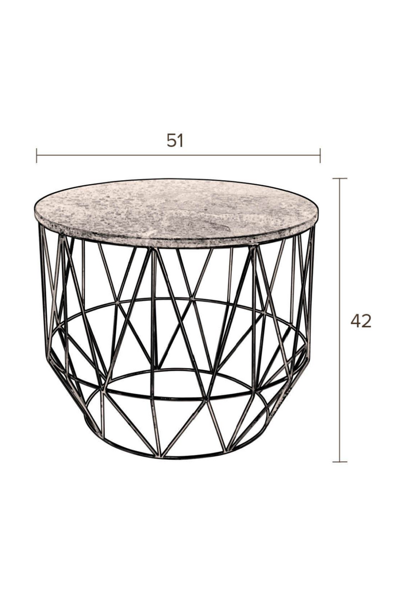 Geometric Wire Base End Table | Dutchbone Boss | Woodfurniture.com