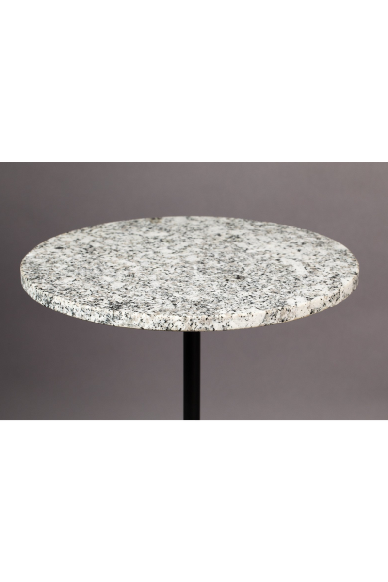 White Round marble End Table | Dutchbone Gunnar | Woodfurniture.com