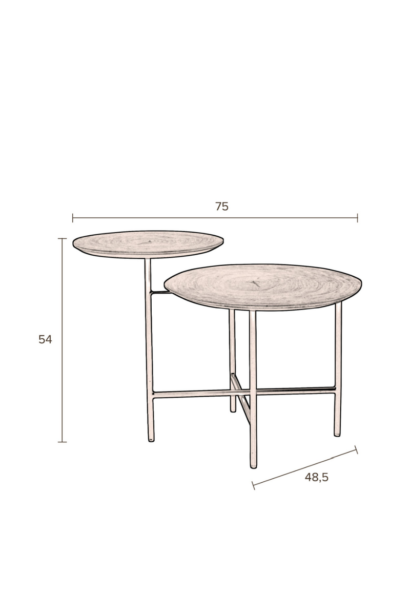 Nesting Walnut End Table | Dutchbone Mathison | Woodfurniture.com