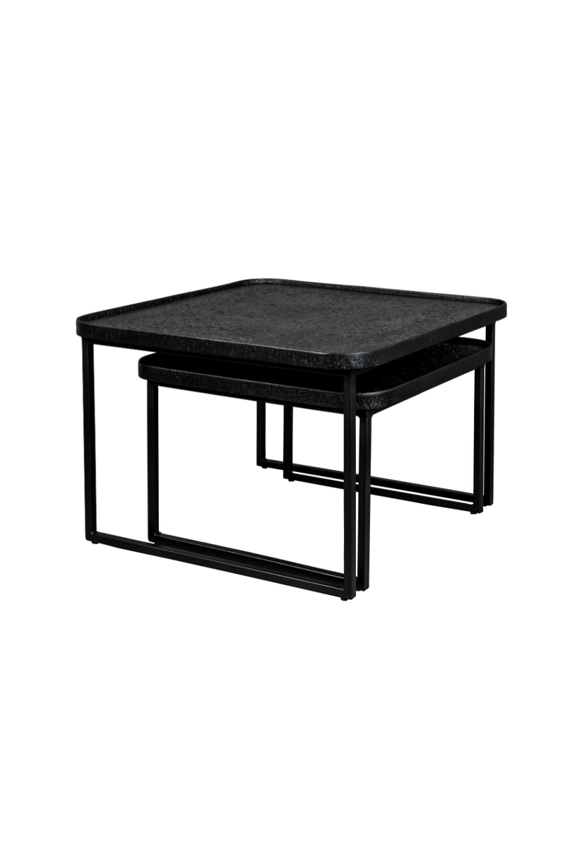 Square Black Nesting Coffee Tables (2) | Dutchbone Winston | Woodfurniture.com