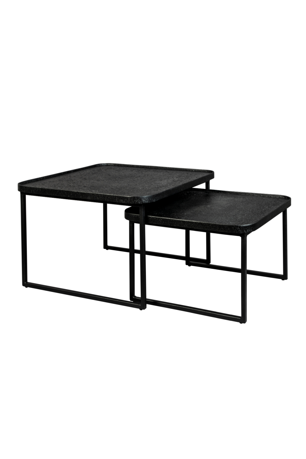 Square Black Nesting Coffee Tables (2) | Dutchbone Winston | Woodfurniture.com