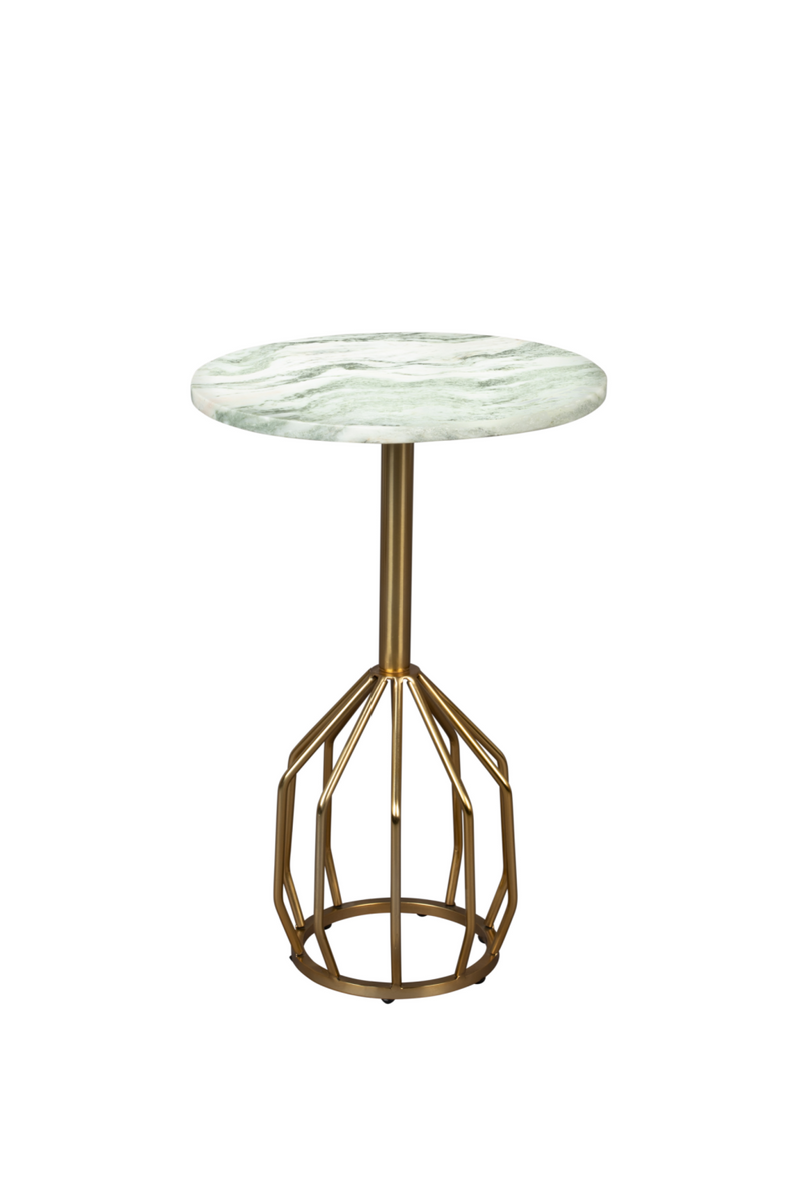 Marble Pedestal Side Table | Dutchbone Salerno | Woodfurniture.com