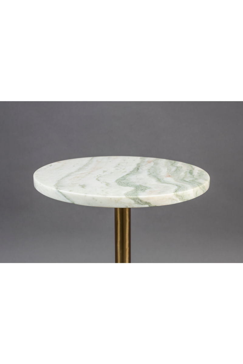 Marble Pedestal Side Table | Dutchbone Salerno | Woodfurniture.com