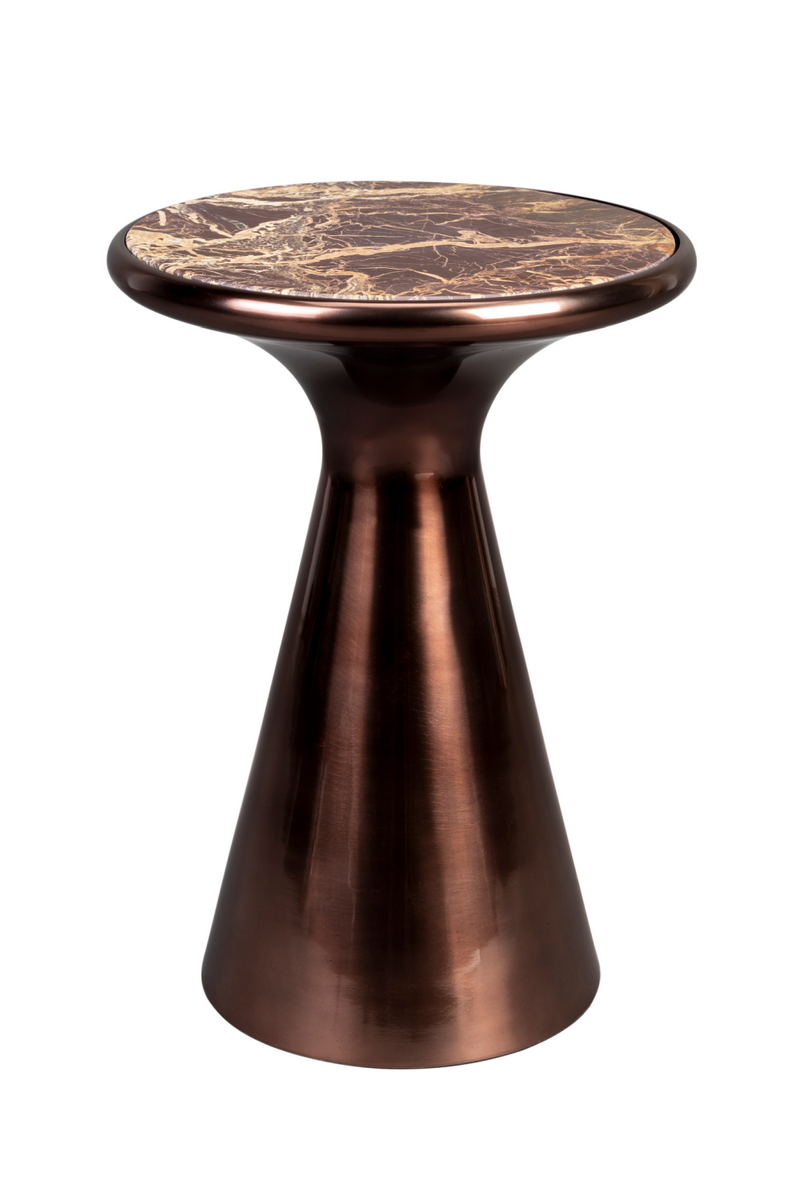 Brown Marble Side Table | Dutchbone Mount | Woodfurniture.com