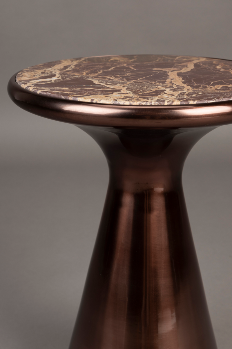 Brown Marble Side Table | Dutchbone Mount | Woodfurniture.com