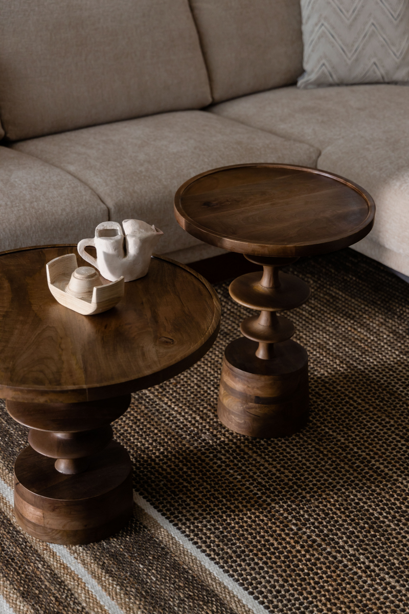 Round Wooden Coffee Table | Dutchbone Cath | Woodfurniture.com