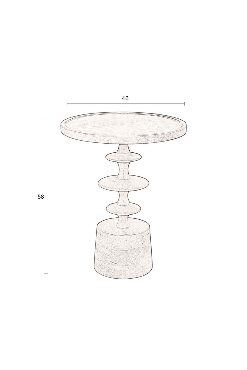 Round Wooden Side Table | Dutchbone Cath | Woodfurniture.com