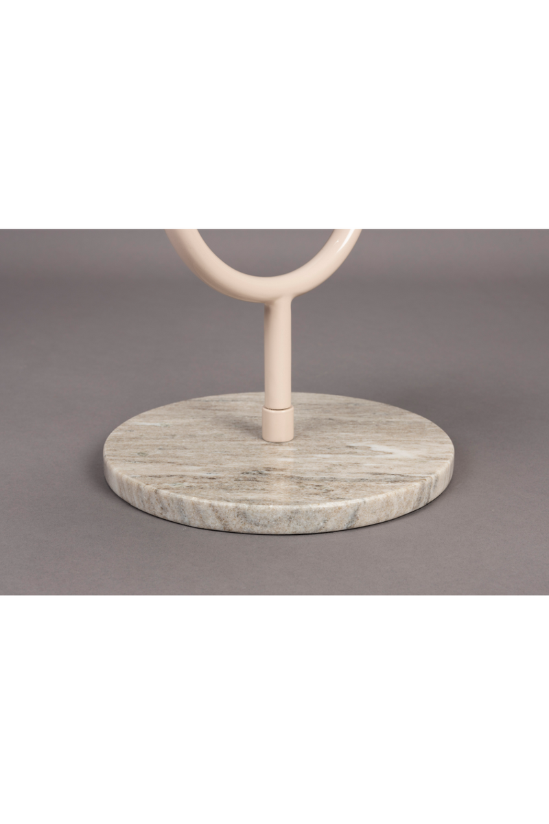 Beige Marble Modern Side Table | Dutchbone Miral | Woodfurniture.com