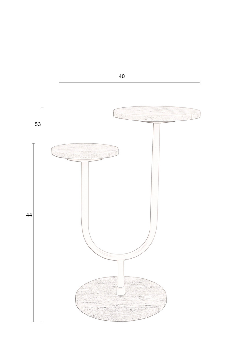 Beige Marble Modern Side Table | Dutchbone Miral | Woodfurniture.com