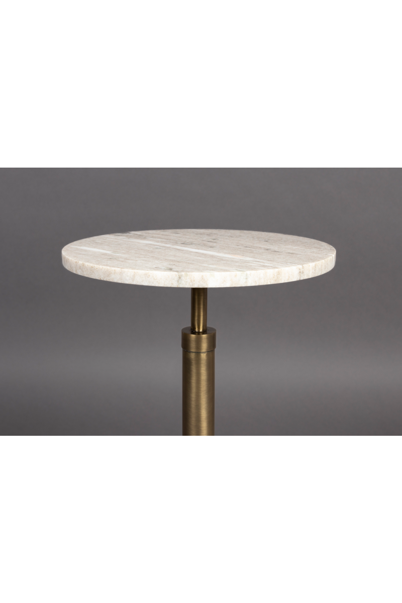 Gold Pedestal Side Table | Dutchbone Sana | Woodfurniture.com