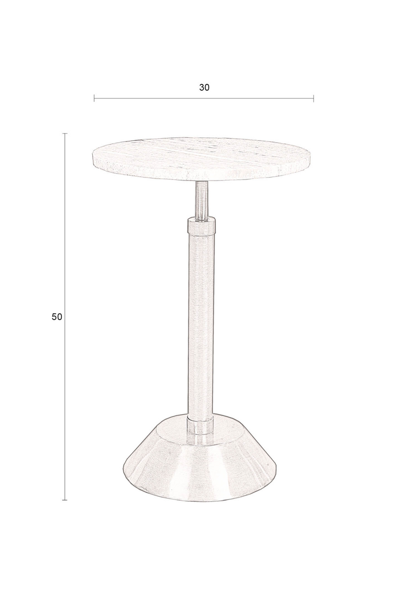 Gold Pedestal Side Table | Dutchbone Sana | Woodfurniture.com