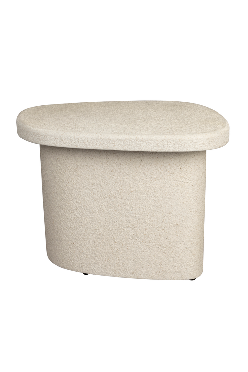 Organic-Shaped Beige Side Table | Dutchbone Veda | Woodfurniture.com