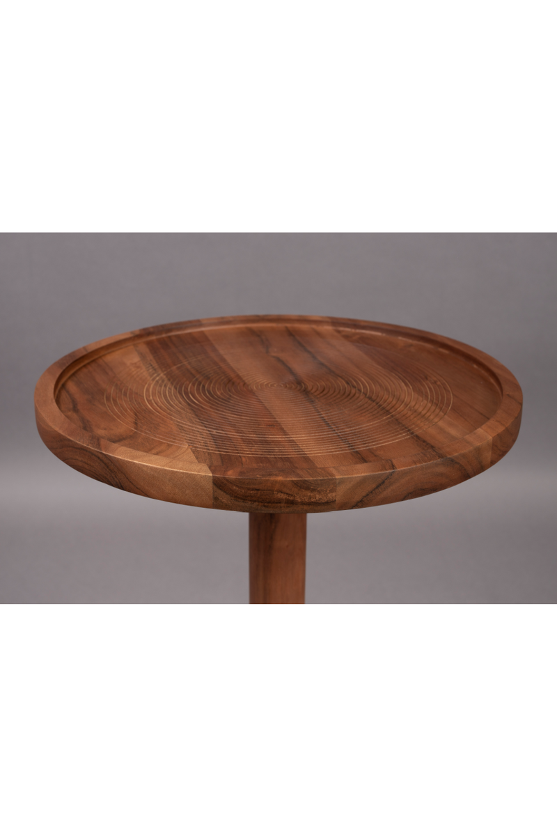 Acacia Pedestal Side Table | Dutchbone Zion | Woodfurniture.com