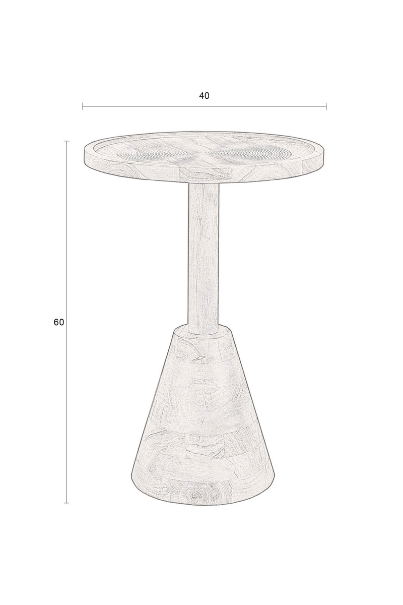 Acacia Pedestal Side Table | Dutchbone Zion | Woodfurniture.com