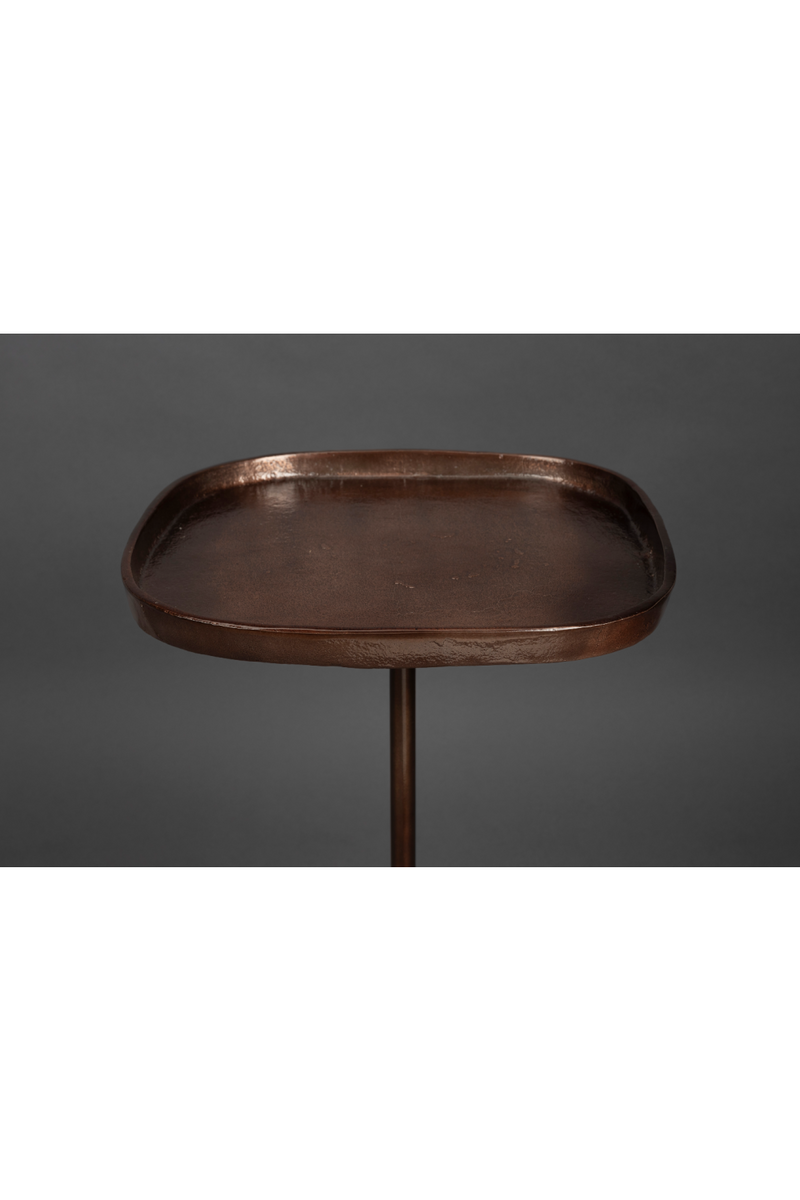 Bronze Pedestal Side Table | Dutchbone Rimo | Woodfurniture.com