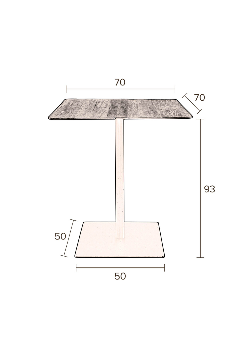 Black Square Counter Table | Dutchbone Braza | Wood Furniture.com