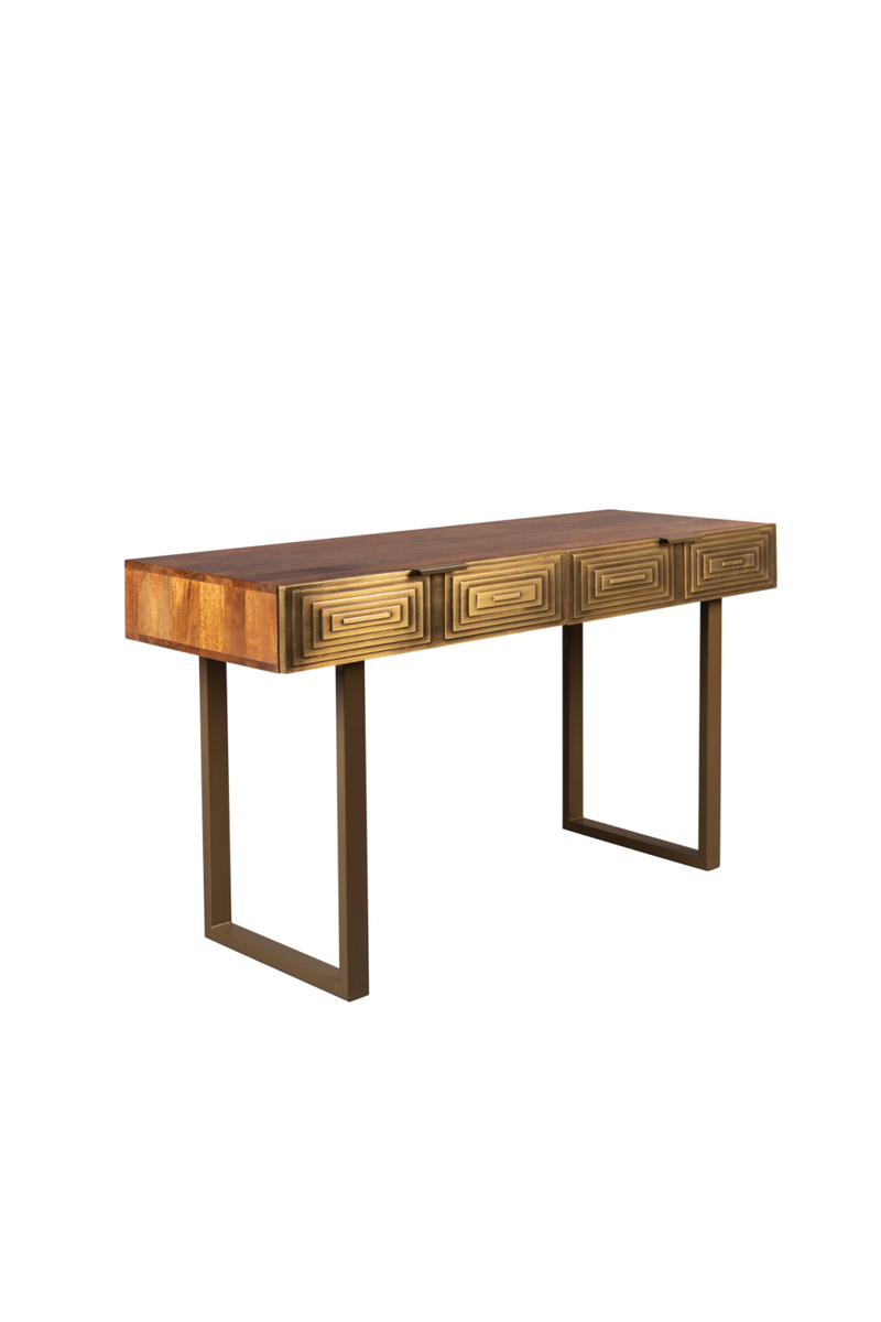 Carved Drawer Console Table | Dutchbone Volan | Woodfurniture.com