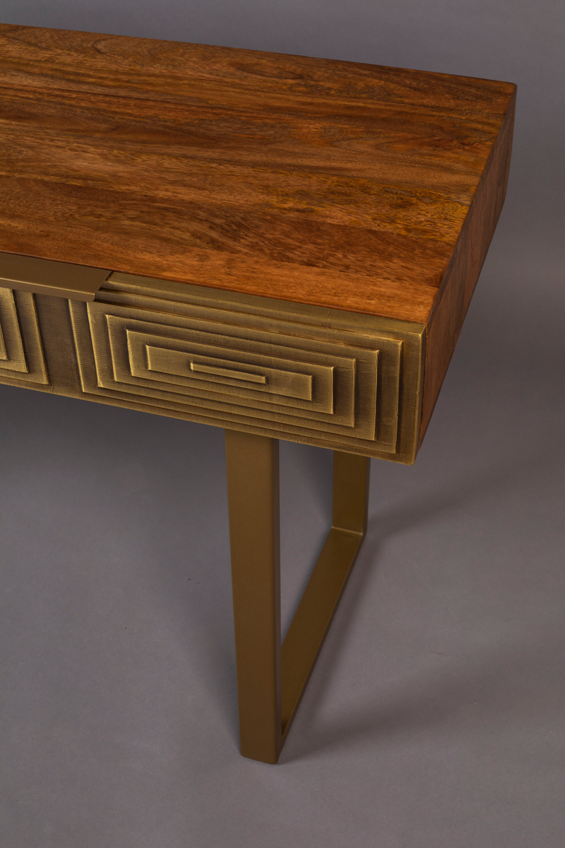 Carved Drawer Console Table | Dutchbone Volan | Woodfurniture.com