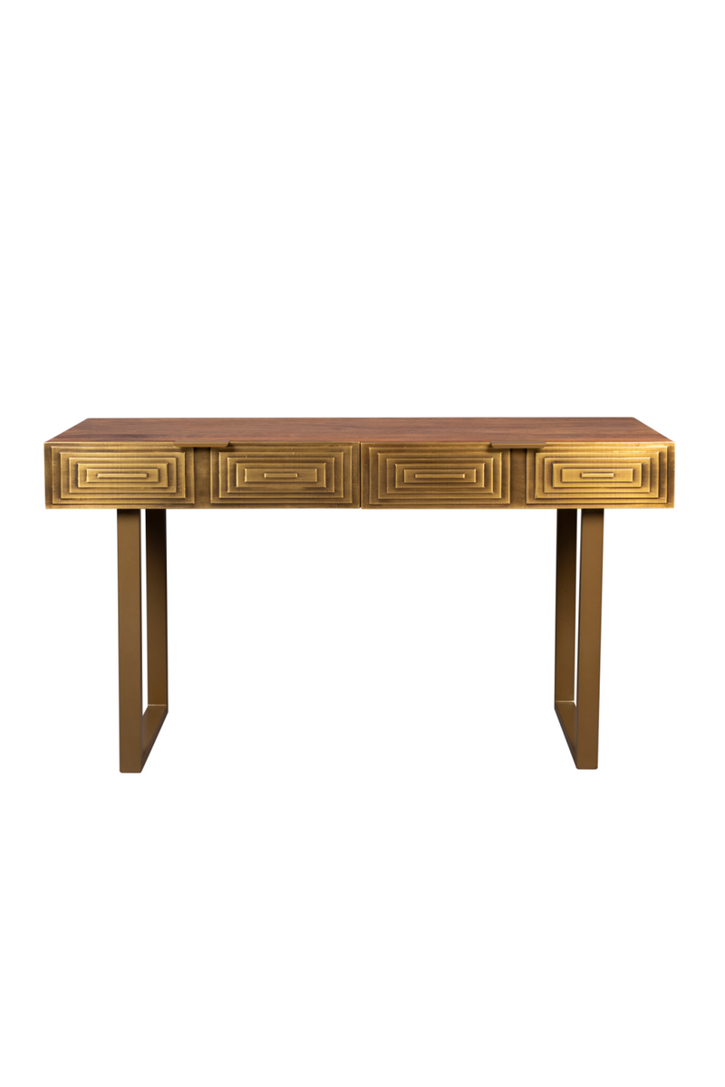 Carved Drawer Console Table | Dutchbone Volan | Woodfurniture.com