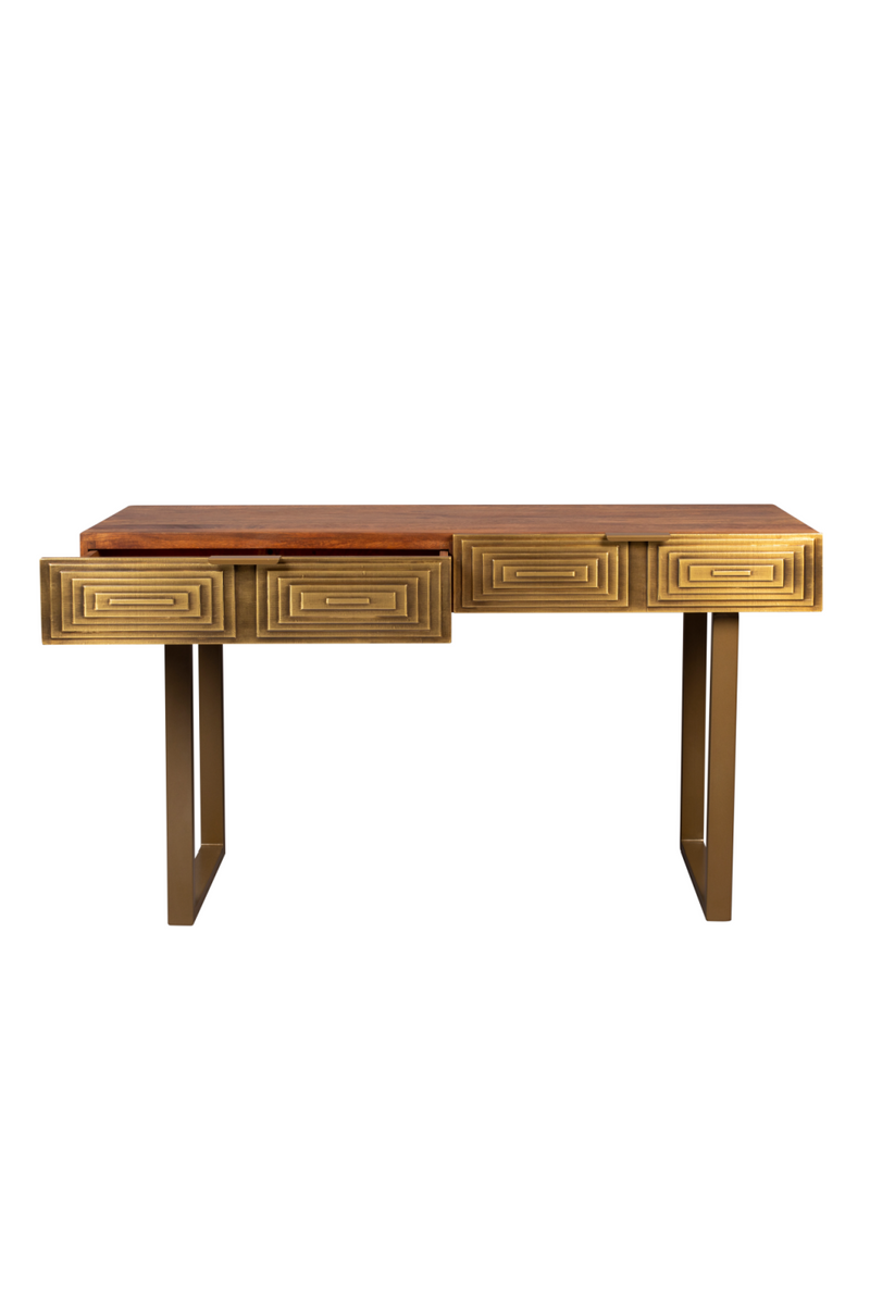 Carved Drawer Console Table | Dutchbone Volan | Woodfurniture.com