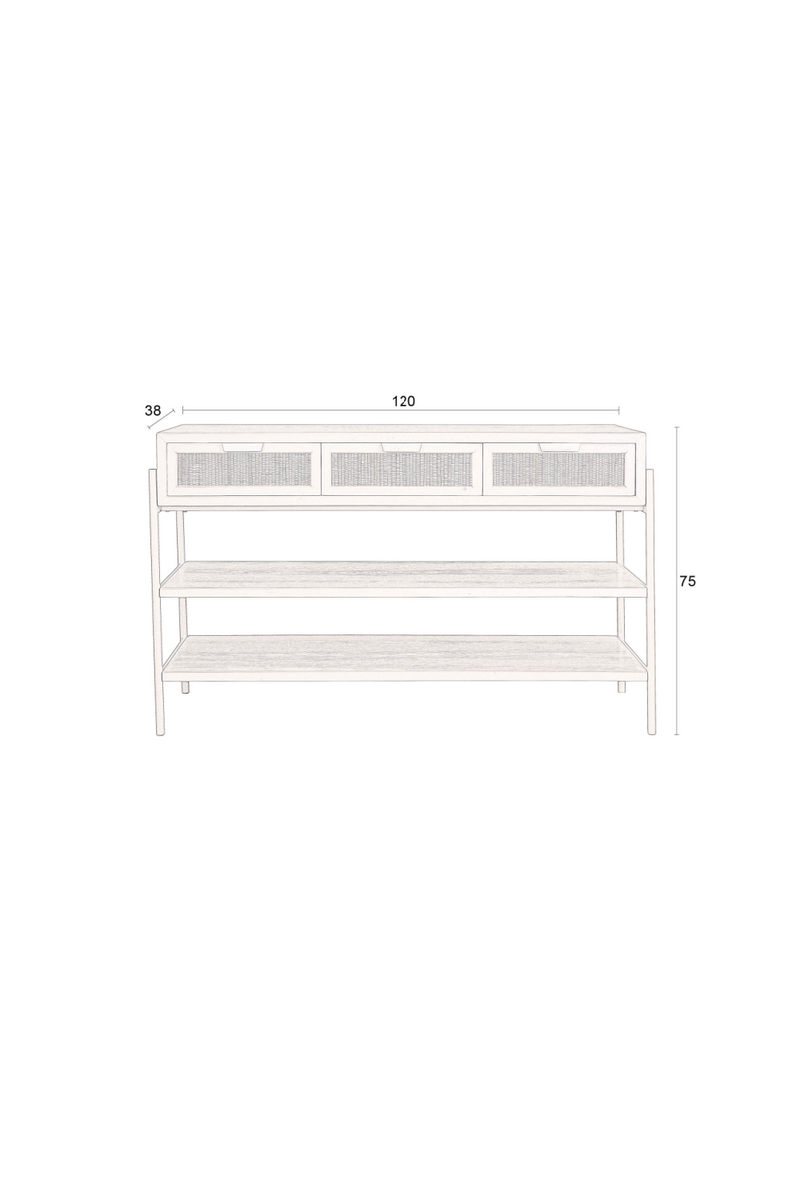 Rattan Console Table | Dutchbone Yasu | Woodfurniture.com