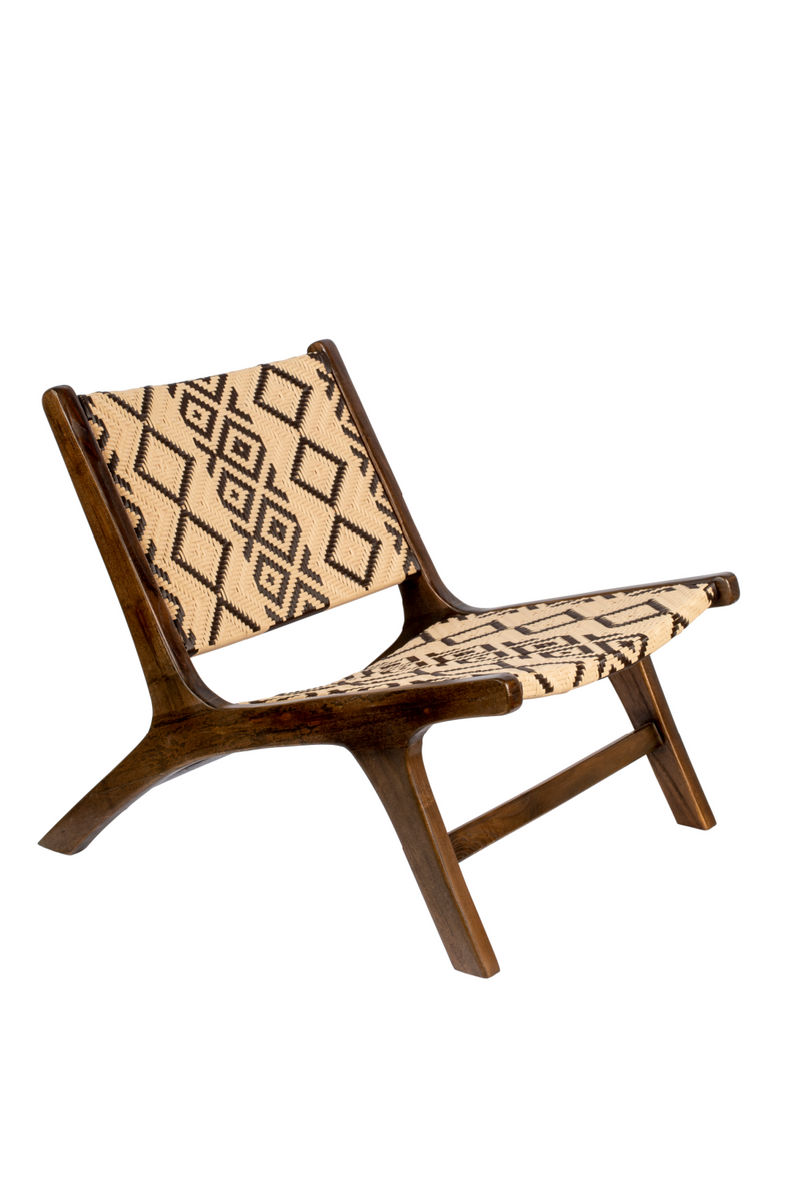 Tribal Pattern Lounge Chair | Dutchbone Landa | Woodfurniture.com