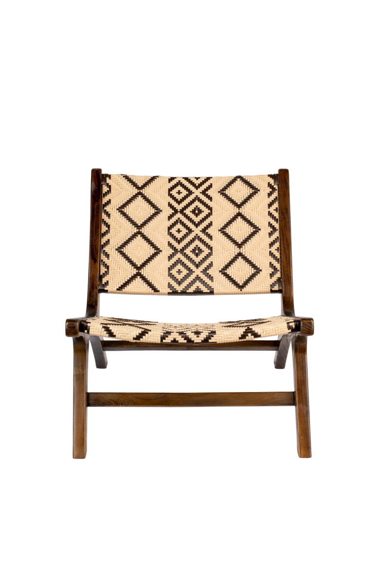 Tribal Pattern Lounge Chair | Dutchbone Landa | Woodfurniture.com