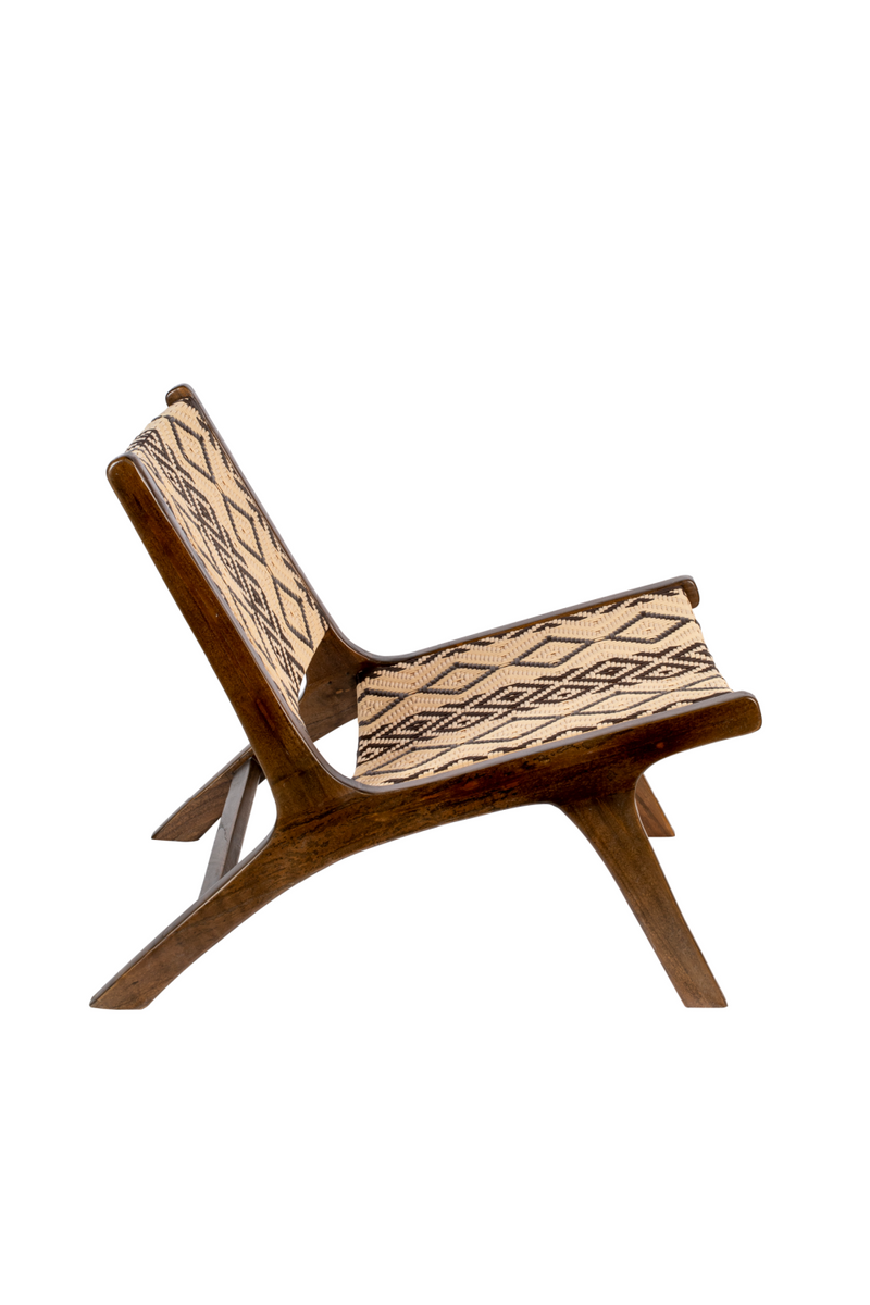 Tribal Pattern Lounge Chair | Dutchbone Landa | Woodfurniture.com