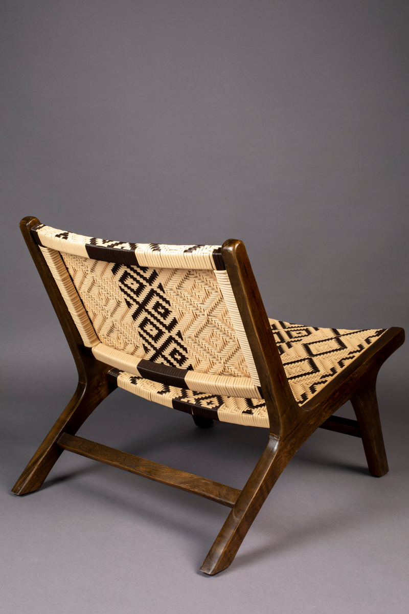 Tribal Pattern Lounge Chair | Dutchbone Landa | Woodfurniture.com