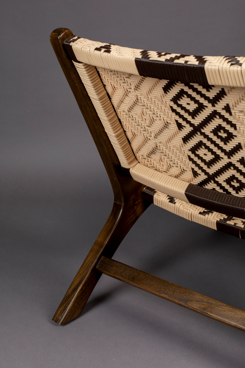 Tribal Pattern Lounge Chair | Dutchbone Landa | Woodfurniture.com